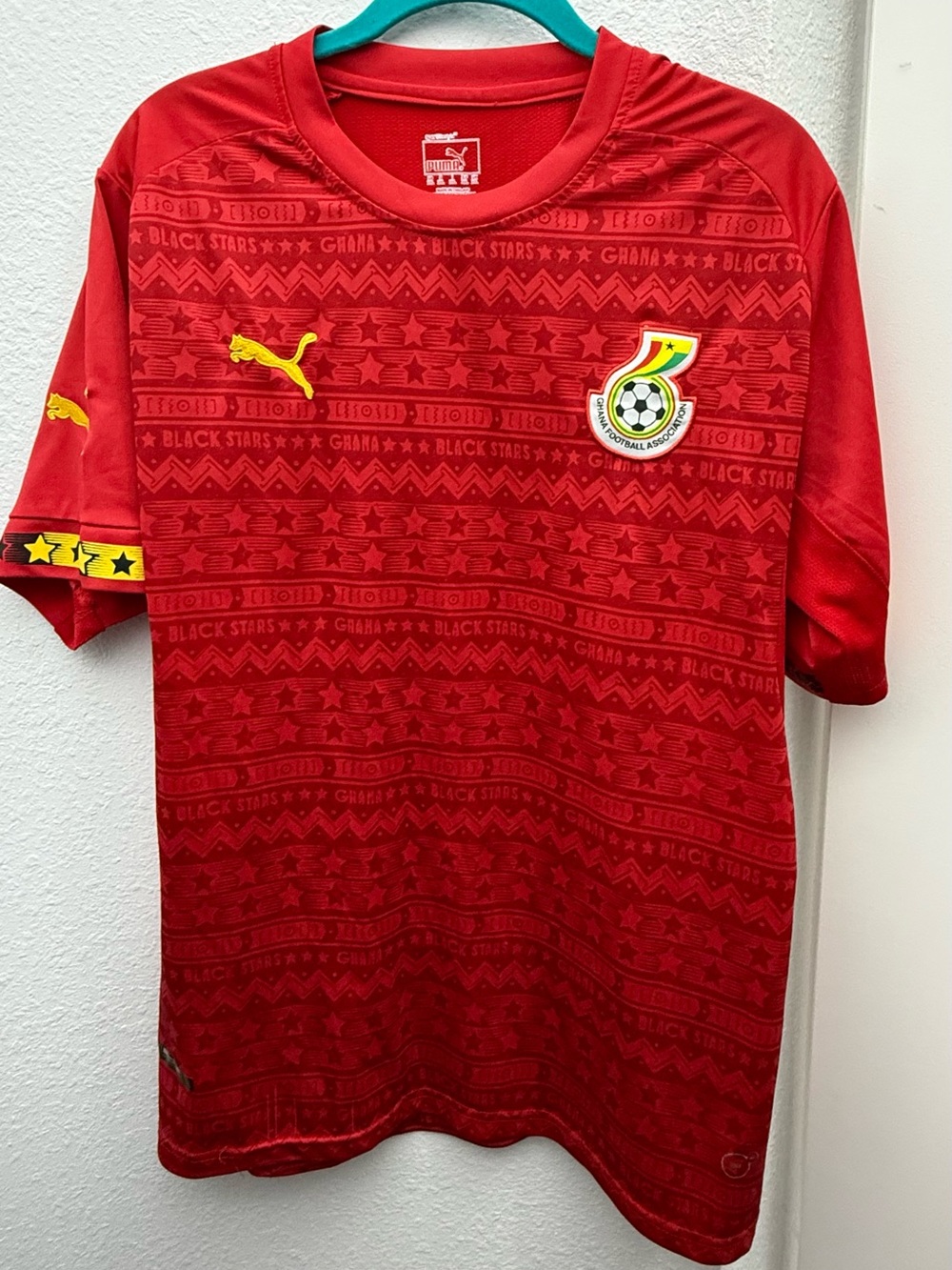 Authentic Puma Ghana Black Stars Soccer Jersey Red #00027130 XXL
